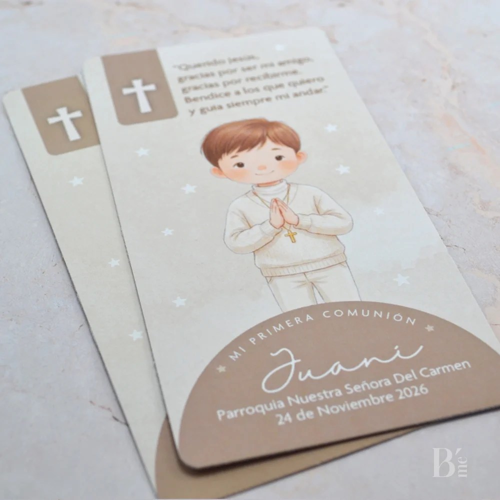 Estampita de Comunión Juani