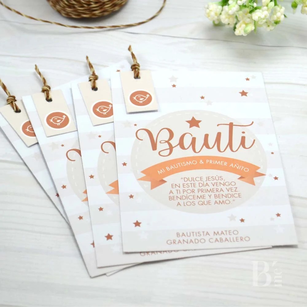 Estampita de Bautismo - Stella