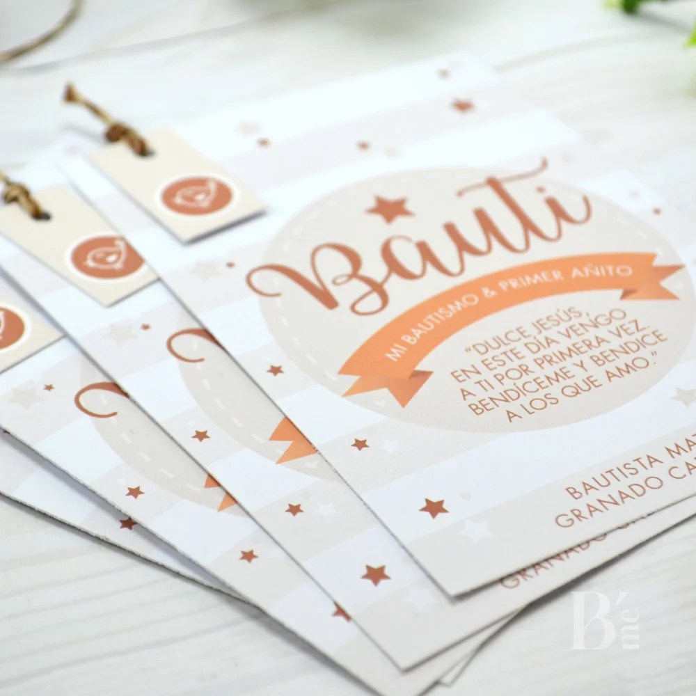Estampita de Bautismo - Stella