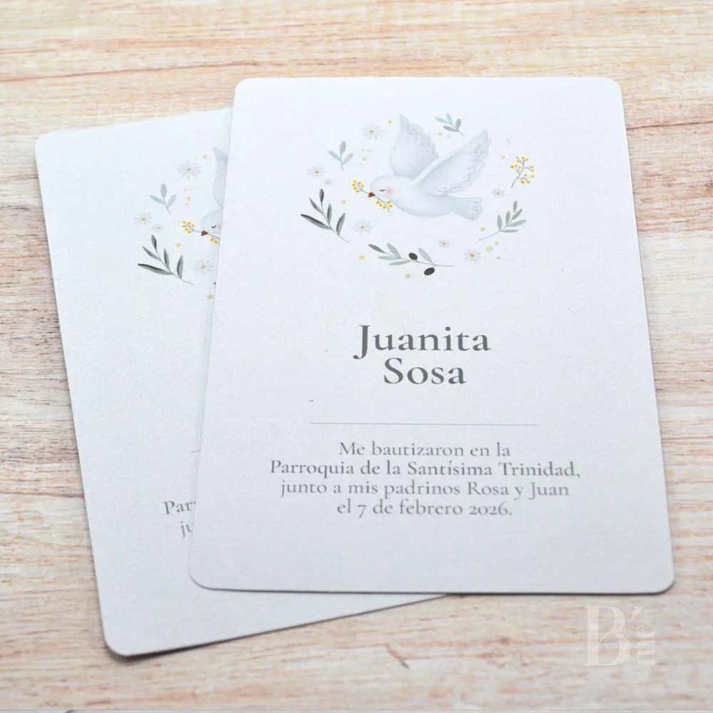 Estampita Recuerdo Bautismo Alba