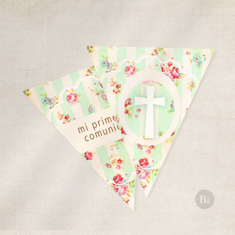 Banderín Comunión Personalizado - Amelie