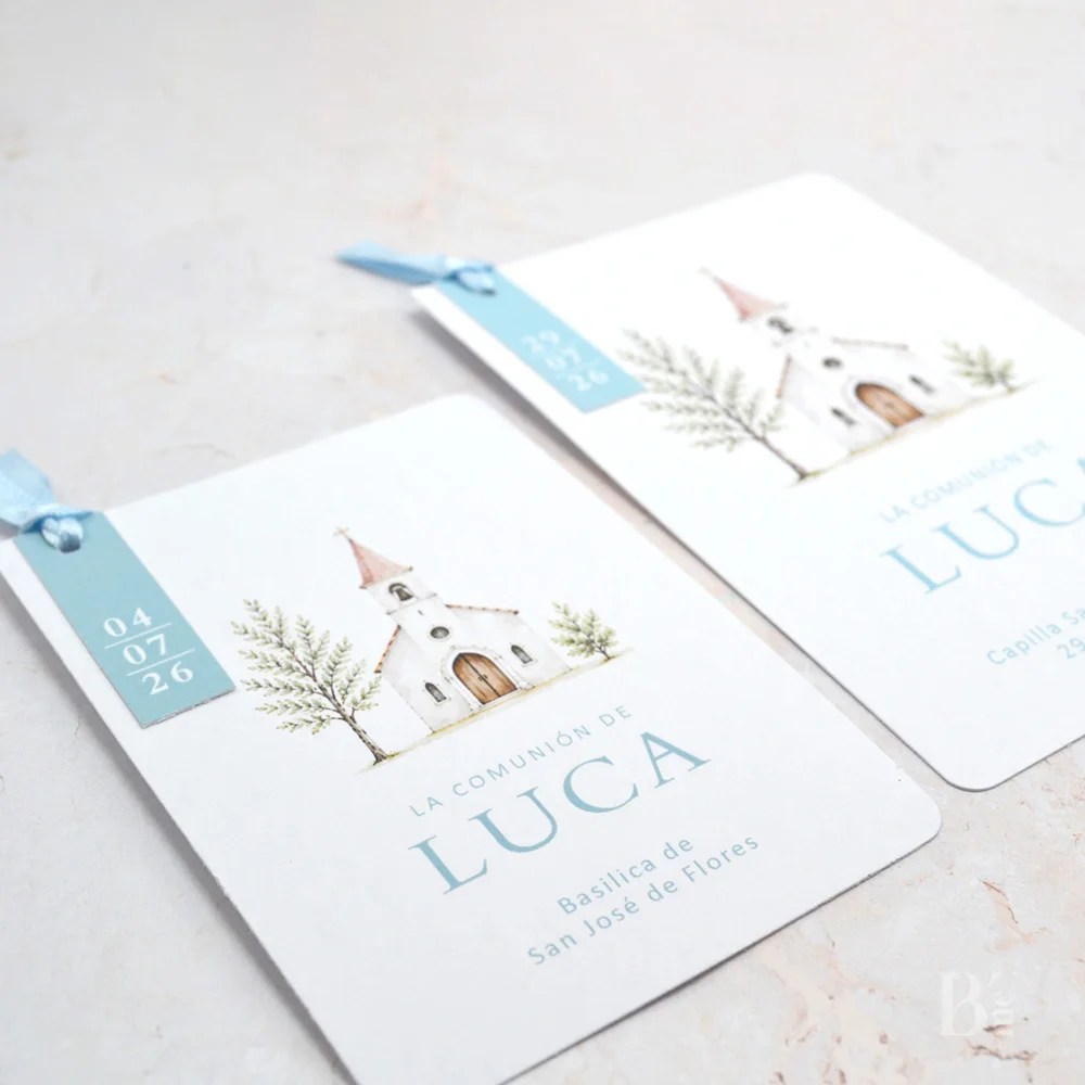 Estampitas de Comunión Luca