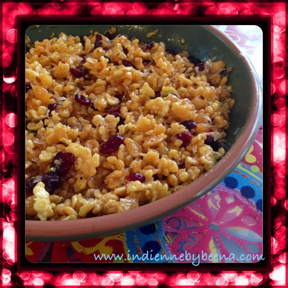 Sweet Cranberry and Coconut Boondi