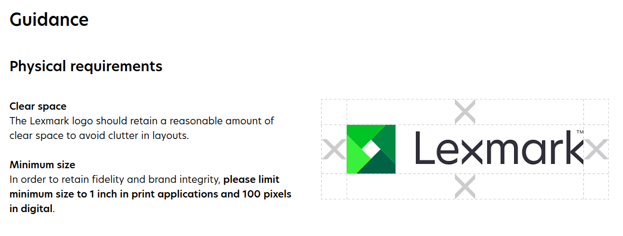 Lexmark logo usage guidelines