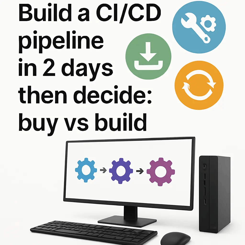 Build a CI CD pipeline in 2 days then decide buy vs build