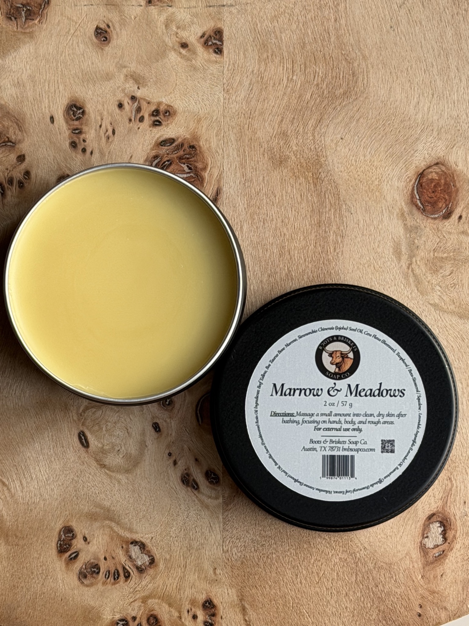 Marrow & Meadows Salve | 2oz Tin | Boots & Briskets Soap Co.