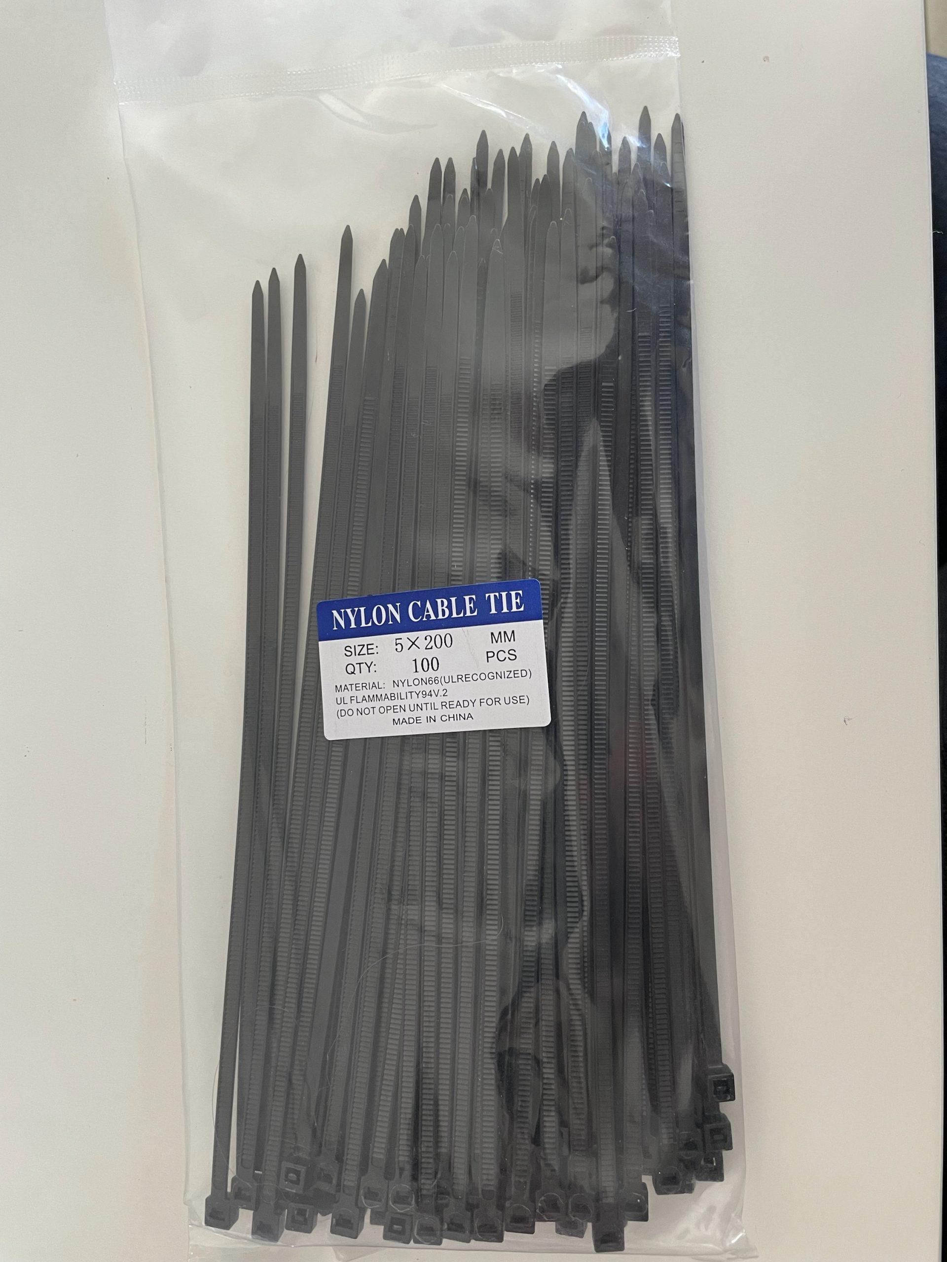 Cable Ties Bag Of 100PCs - 5mm x 200mm