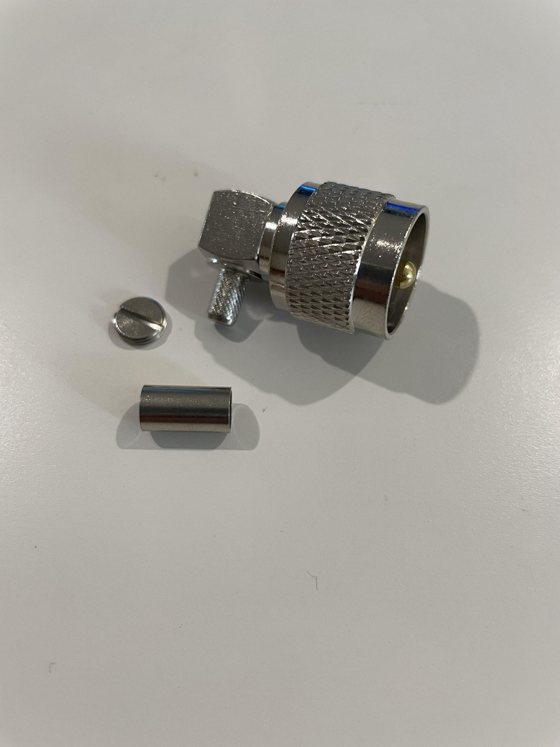 RIGHT ANGLE PL-259 FOR RG58 CRIMP