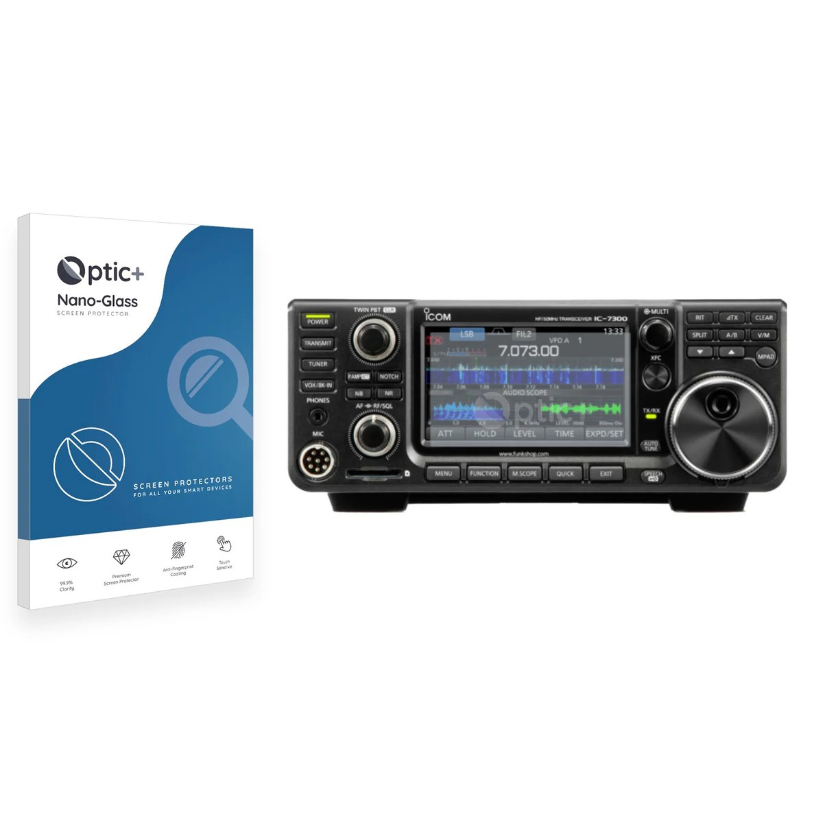 Optic+ Nano Glass Screen Protector for Icom IC-7300 & IC-9700