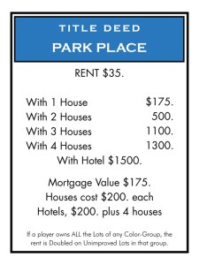 MONOPOLY Park Place