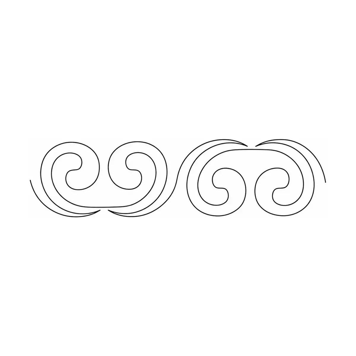 Double Curls edge-to-edge quilting pattern