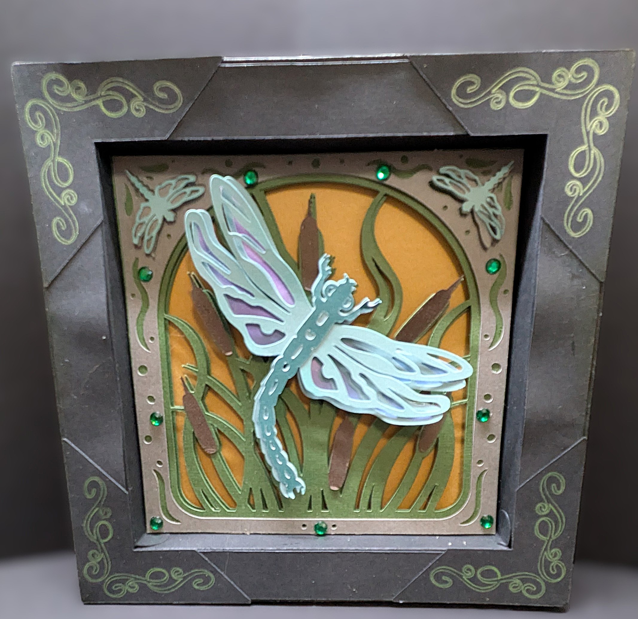 Dragonfly layered paper Wall Art