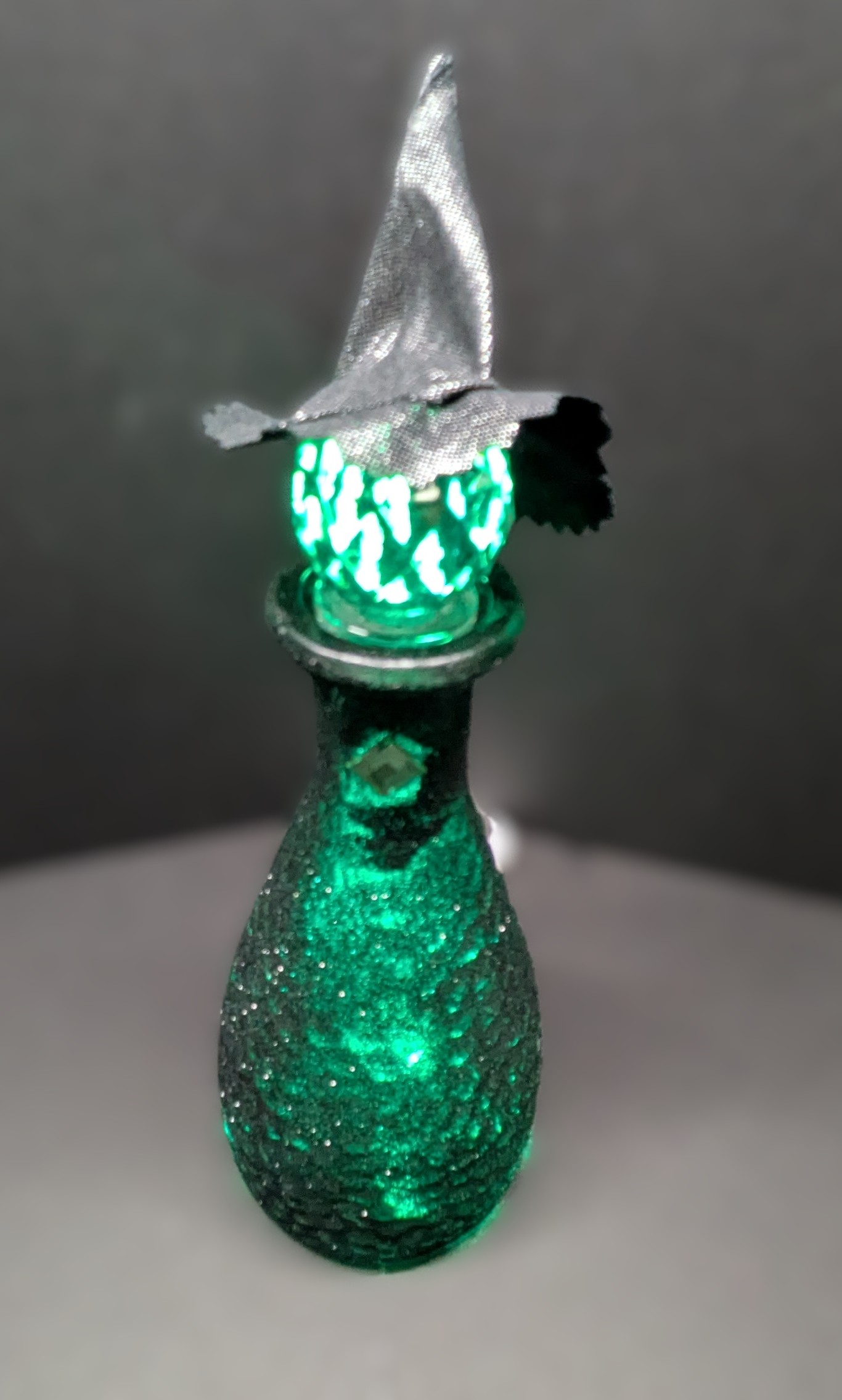 Witch’s upcycled Lighted Bottle – A Touch of Magic for Your Space