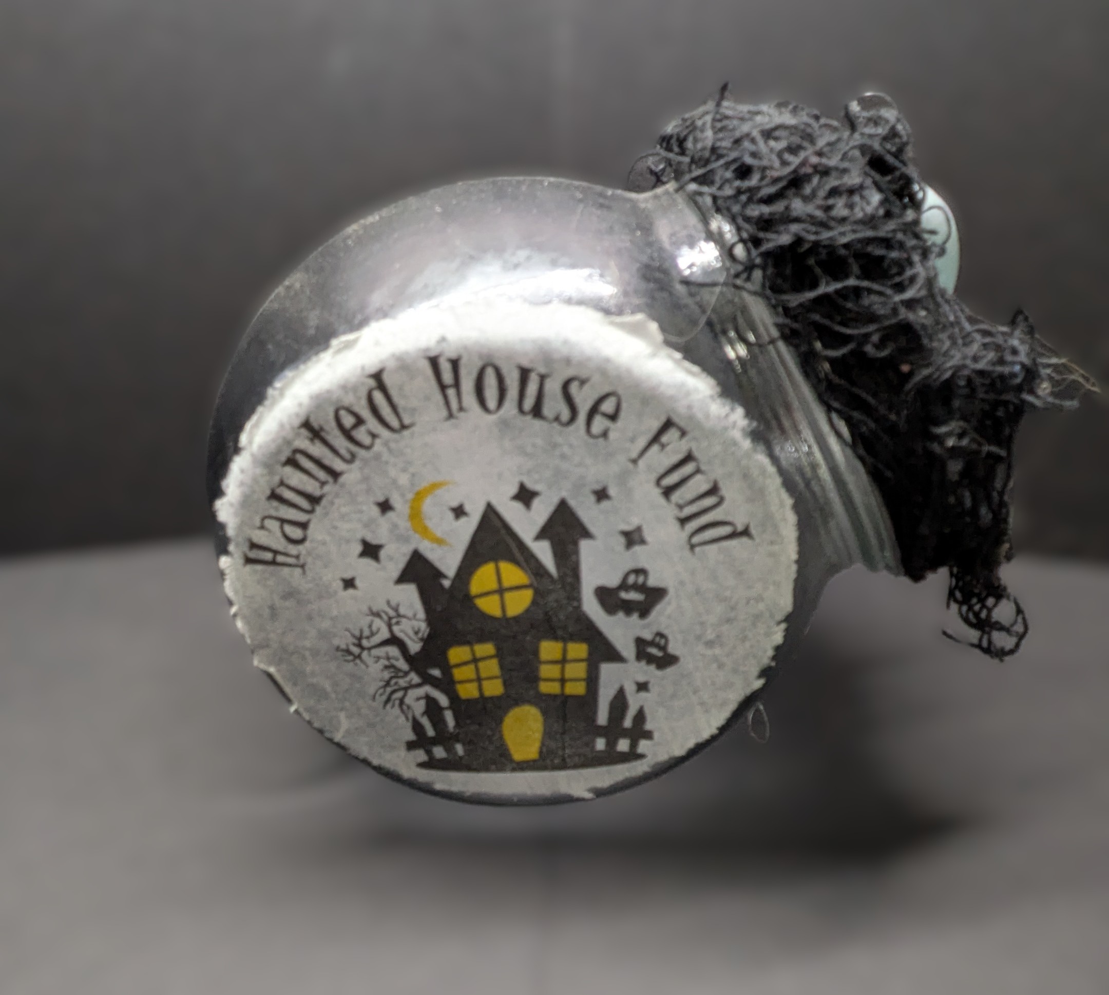 Haunted House Fund Jar – Glow-in-the-Dark Ghost Lid