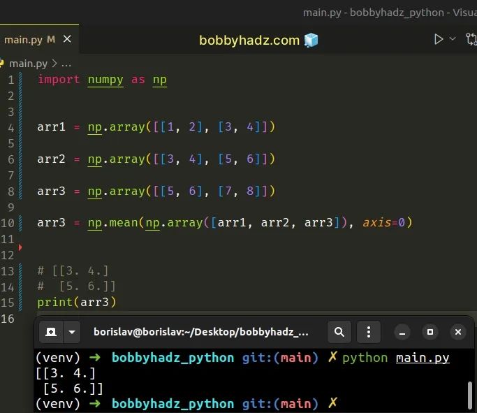 Calculate The Average Mean Of 2 Numpy Arrays Bobbyhadz - Beautiful Abstract Background - HD