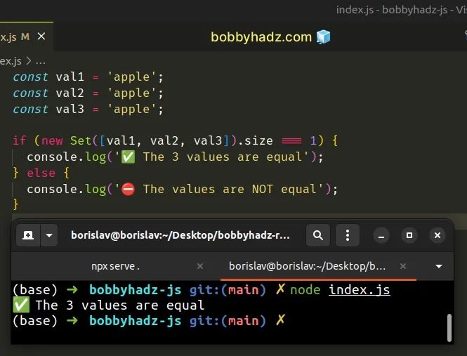 Check If Variable Is Equal To Multiple Values In Javascript Bobbyhadz - Vintage Wallpaper Collection - Full HD Quality