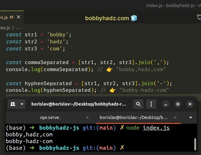 Concatenate Strings With A Separator Using Javascript Bobbyhadz - Best Sunset Backgrounds in High Resolution