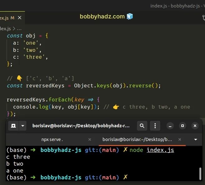 Loop Through Object In Reverse Order Using Javascript Bobbyhadz - Gradient Picture Collection - Mobile Quality