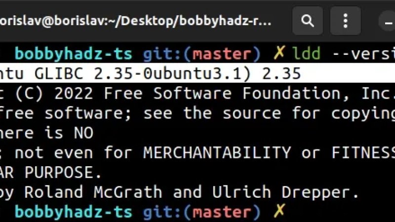 node version GLIBC_2.28 not found (required by node)  bobbyhadz.