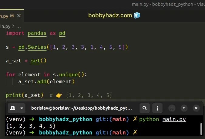 How To Create A Set From A Series In Pandas 5 Ways Bobbyhadz - Sunset Arts - High Quality 4K Collection