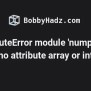 AttributeError Module 'numpy' Has No Attribute Array Or Int | Bobbyhadz