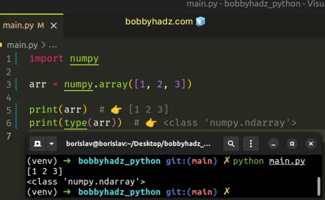 AttributeError Module 'numpy' Has No Attribute Array Or Int | Bobbyhadz