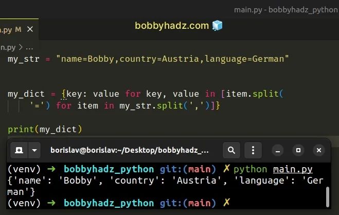 Convert A Comma Separated String To A Dictionary In Python Bobbyhadz - Ultra HD 8K Mountain Arts | Free Download
