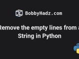 Remove The Empty Lines From A String In Python Bobbyhadz