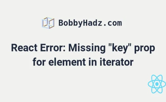 React Error: Missing 