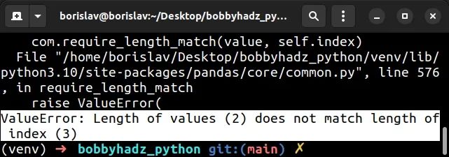 Python Valueerror Length Of Values Does Not Match Length Of Index When Applying Function To - Space Designs - Premium High Resolution Collection