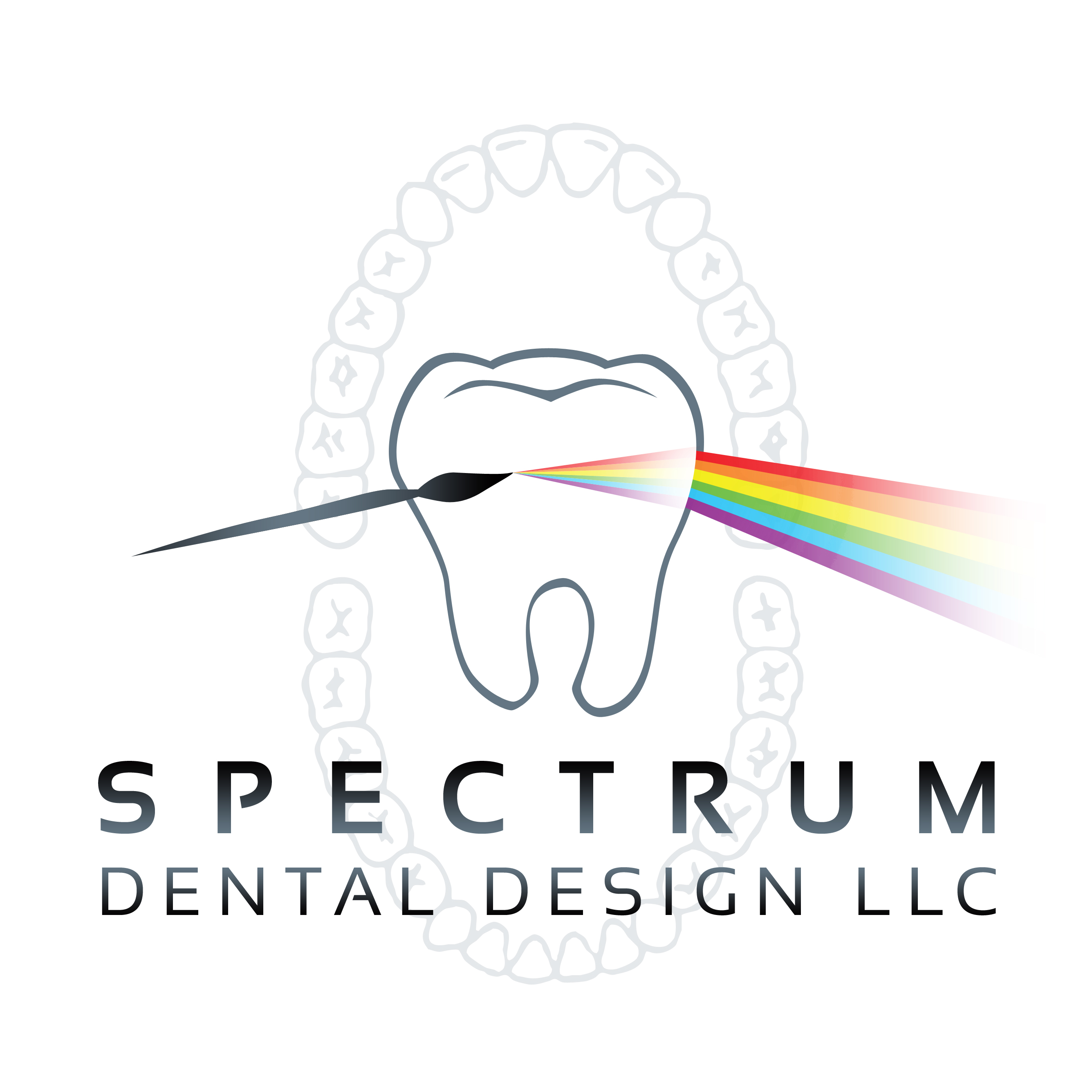 White Background - Shaded Text - Full Rainbow