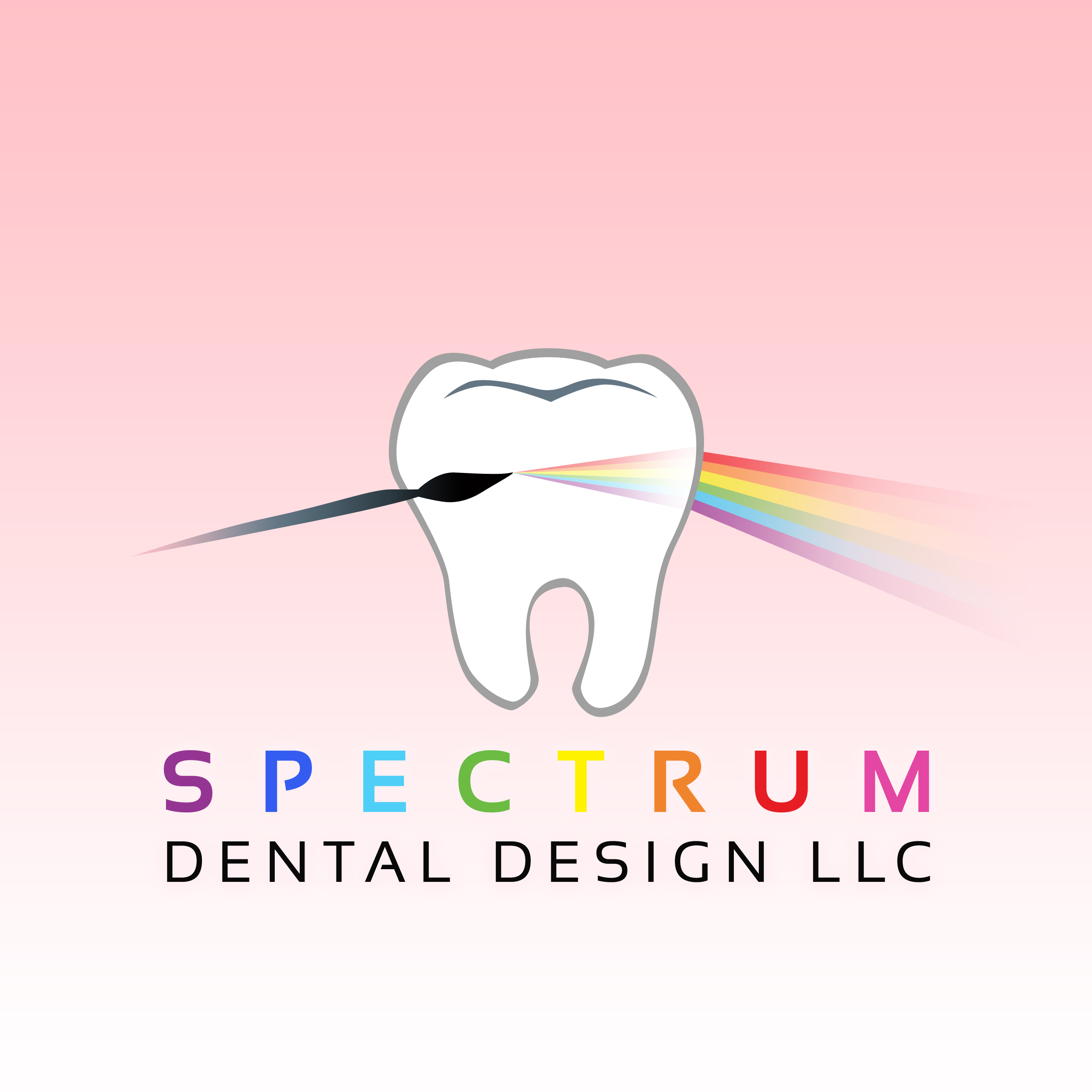 Pink (flesh) Background - Font: Sansation - Rainbow - No Dental Chart