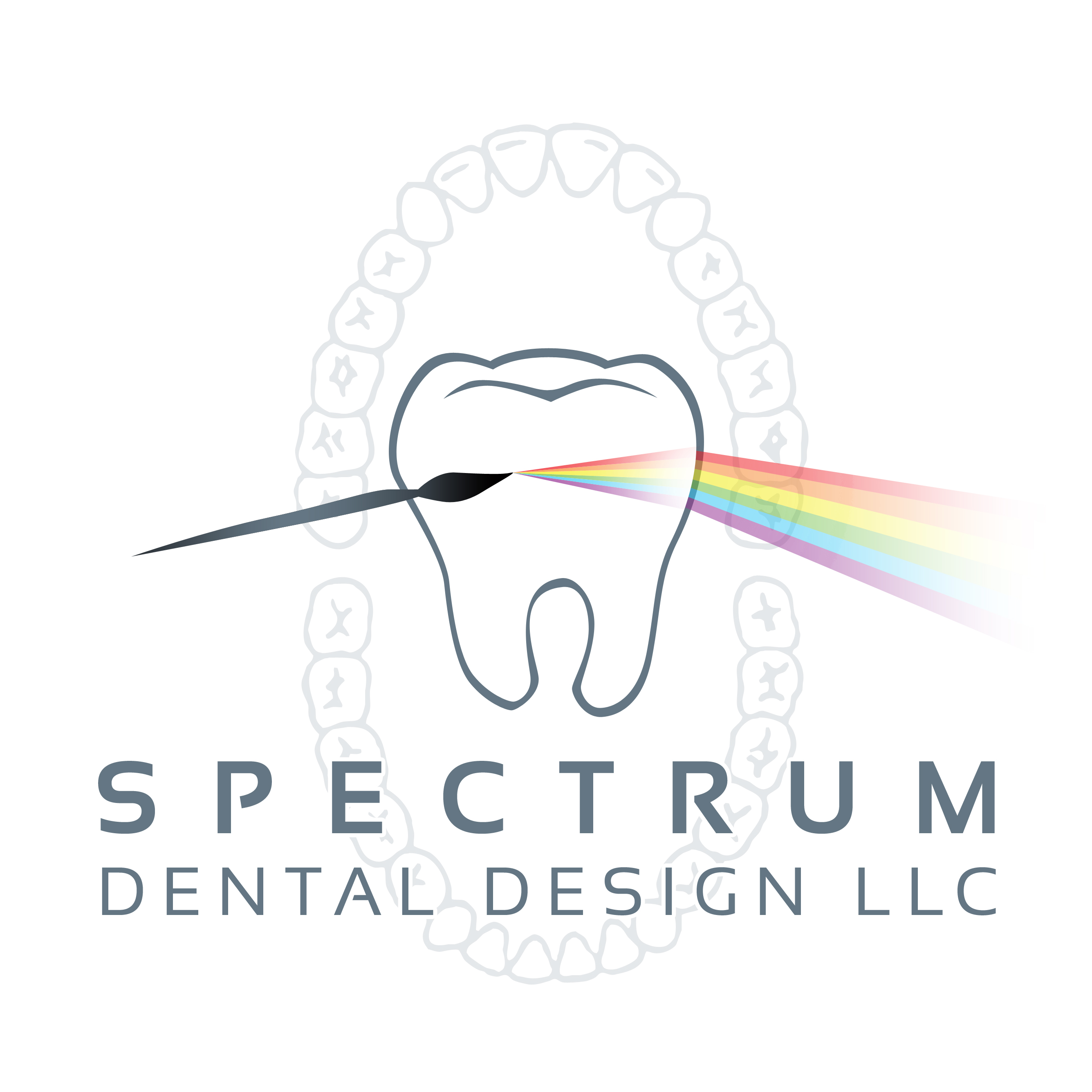 White Background - Gray Text - Faded Rainbow