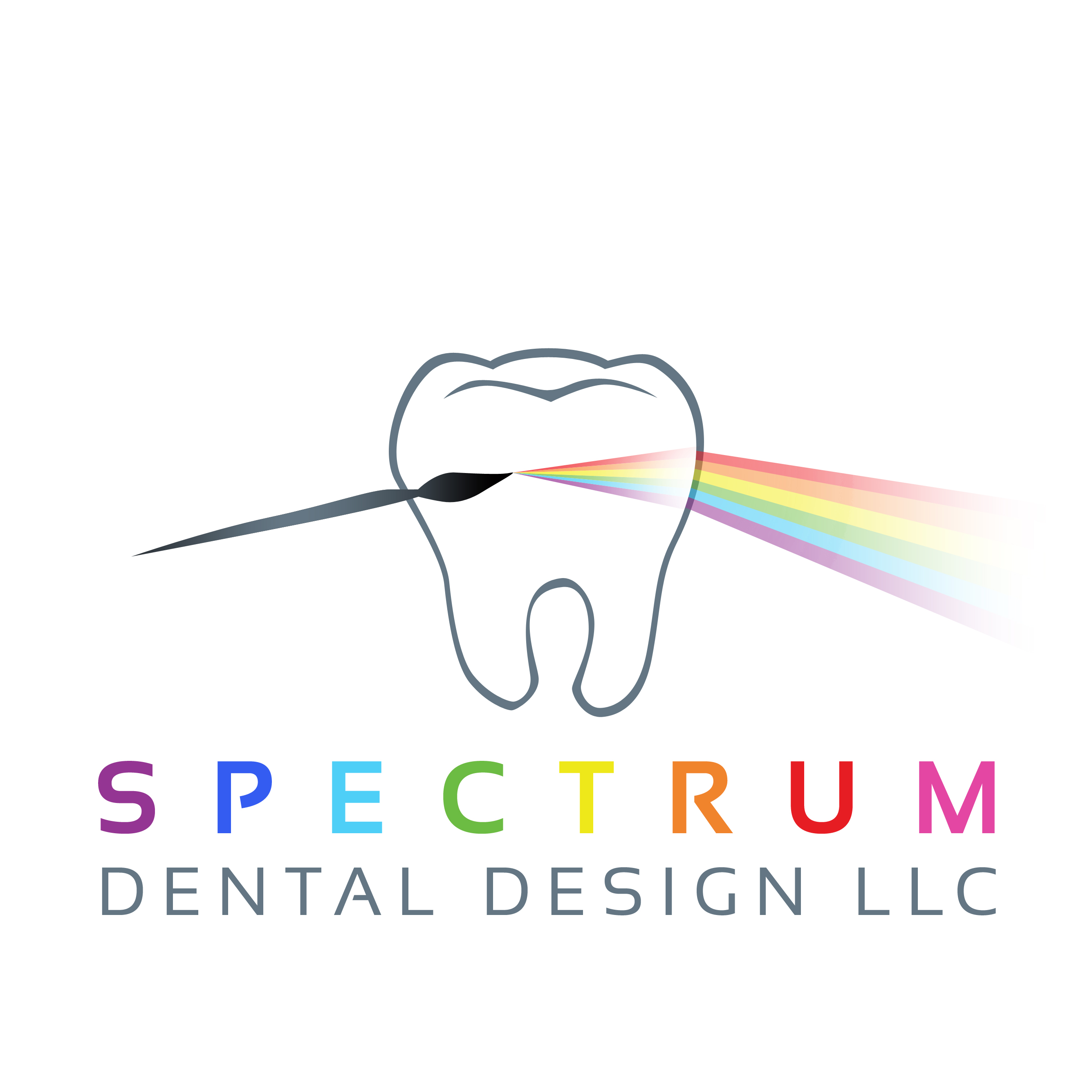 White Background - Font: Sansation - Rainbow - No Dental Chart