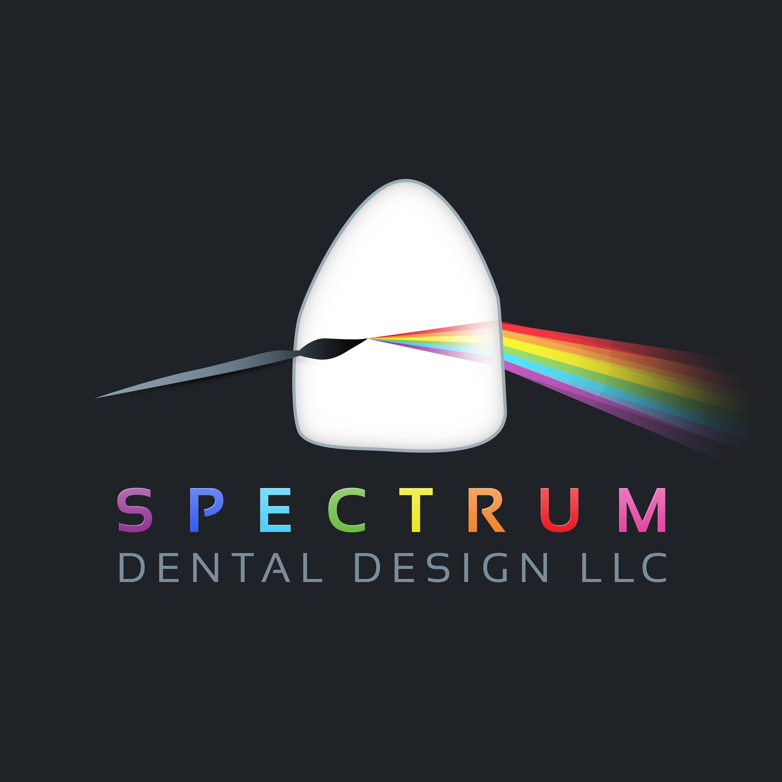 central anterior tooth on black