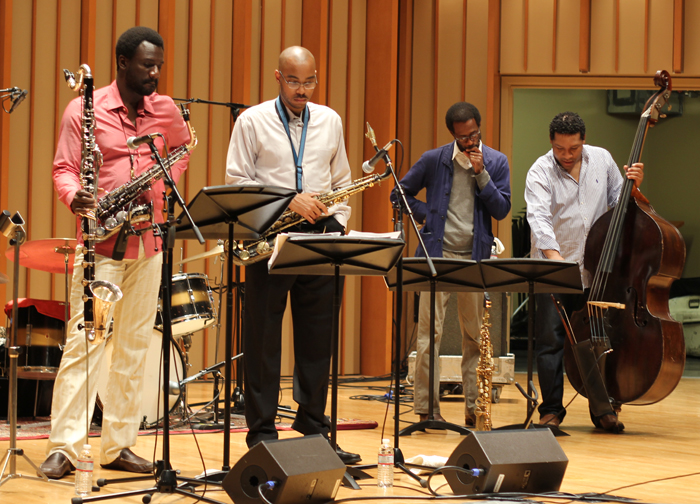 Myron Walden rehearsing with Brian Blade Fellowship