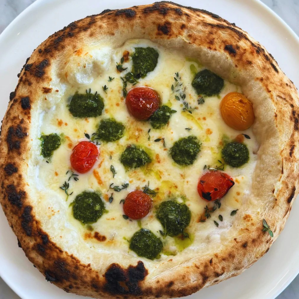 Four Cheese Pizza With Sourdough Crust Bocado Pizza