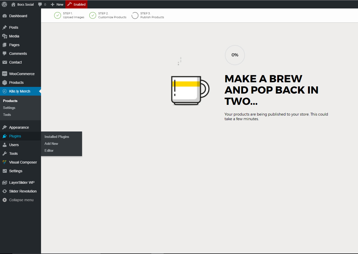 Screen capture after 30min