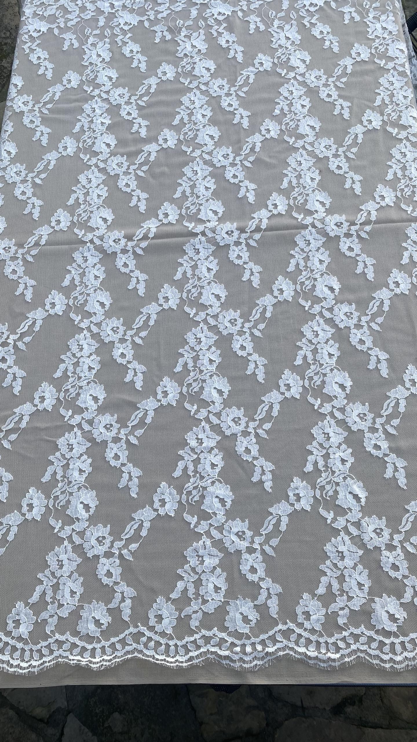 white French lace fabric for wedding dress | Bodikian Textiles