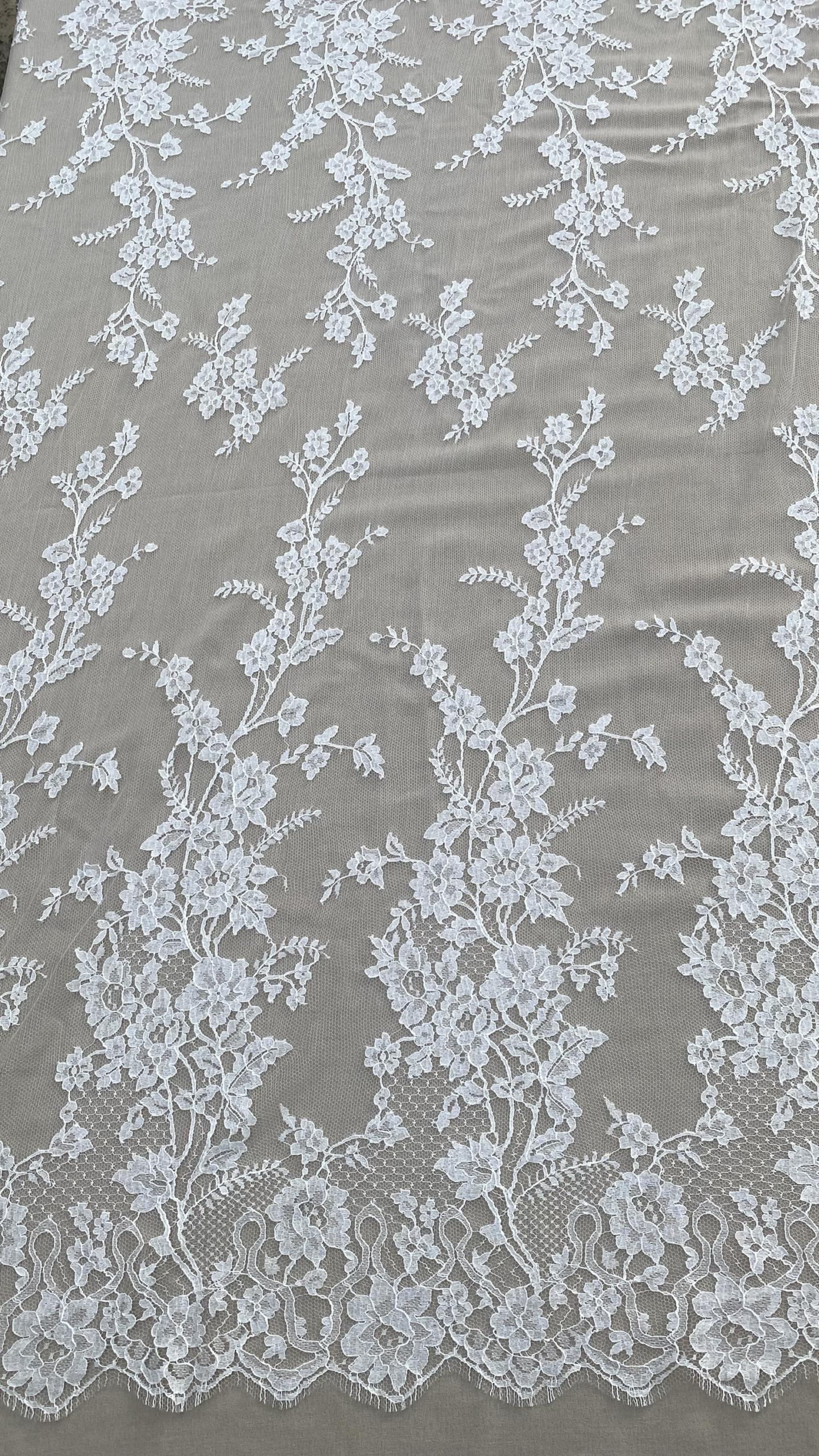 white French lace fabric for wedding dress | Bodikian Textiles