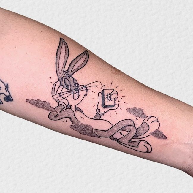  Looney Tunes Bugs Bunny Tattoo 