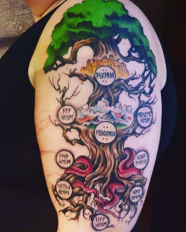 126 Amazing Yggdrasil Tattoo Ideas With Meanings - Body Art Guru 750_x_600_jpg