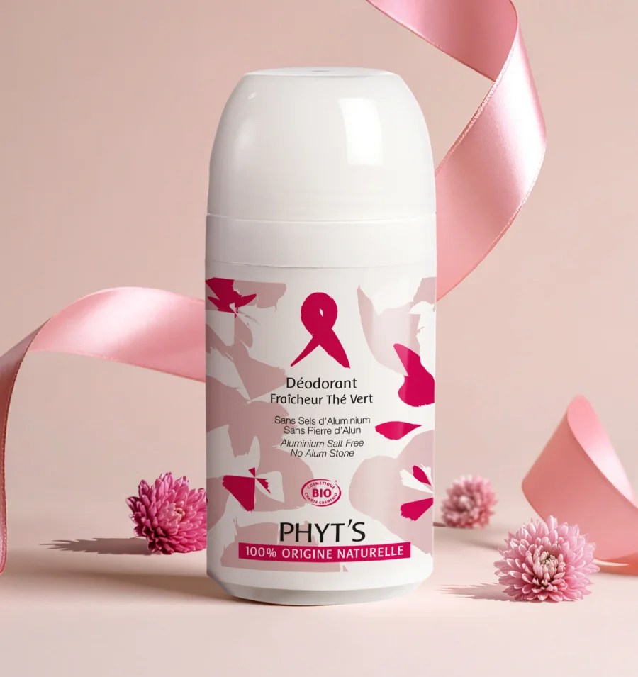 1€ reversé à La Ligue contre le Cancer grace à votre achat d'un déodorant Phyt's pendant Octobre Rose chez Bodysphere