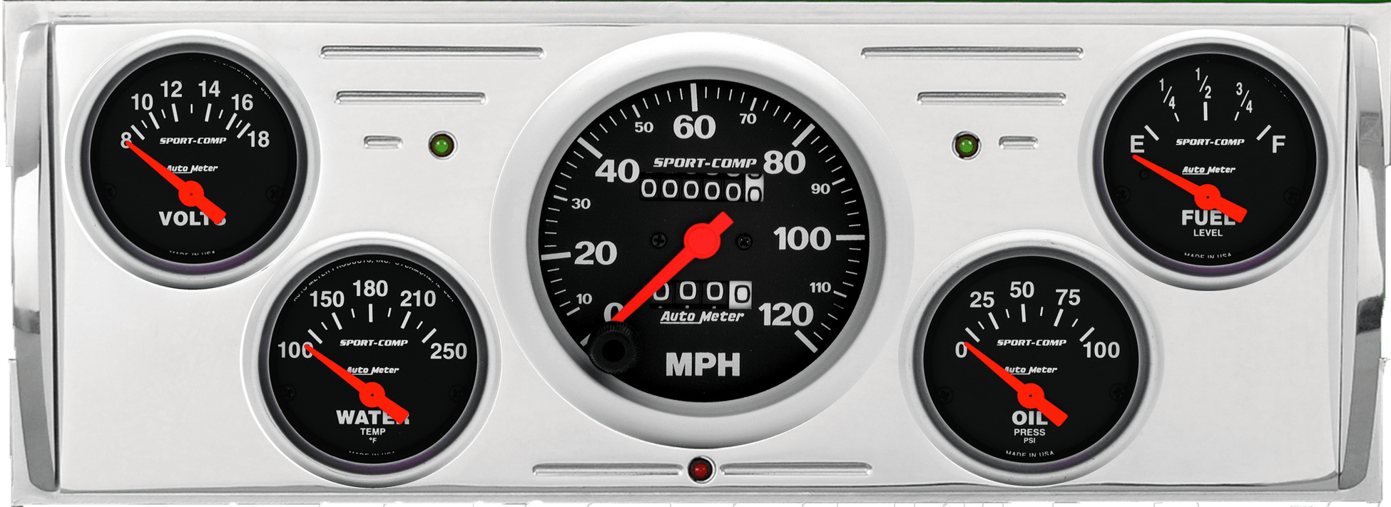 1940-1946 Chevy Truck Aluminum Gauge Panel w/ Sport-Comp Gauges