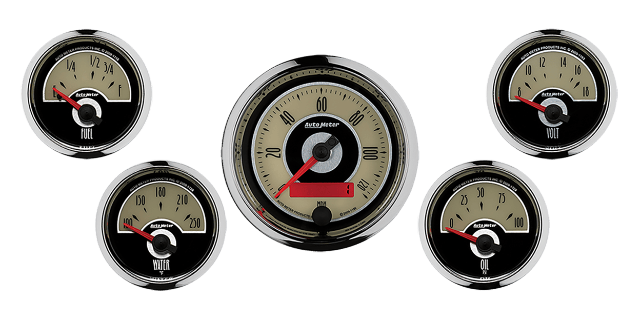 1101 Auto Meter Cruiser 5 Gauge Kit (3 3/8" & 2 1/16")