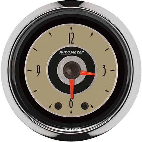 1185 Auto Meter Cruiser 2 1/16" Quartz Clock 12 volt or 16 volt