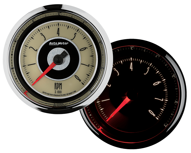 1196 Auto Meter Cruiser 3 3/8" In-Dash 8,000 RPM Tachometer