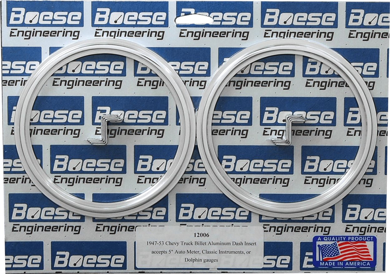 1947-1953 Chevy Truck Billet Aluminum Adapter Rings for 5" Quads (Auto Meter, Classic Instruments or Dolphin)
