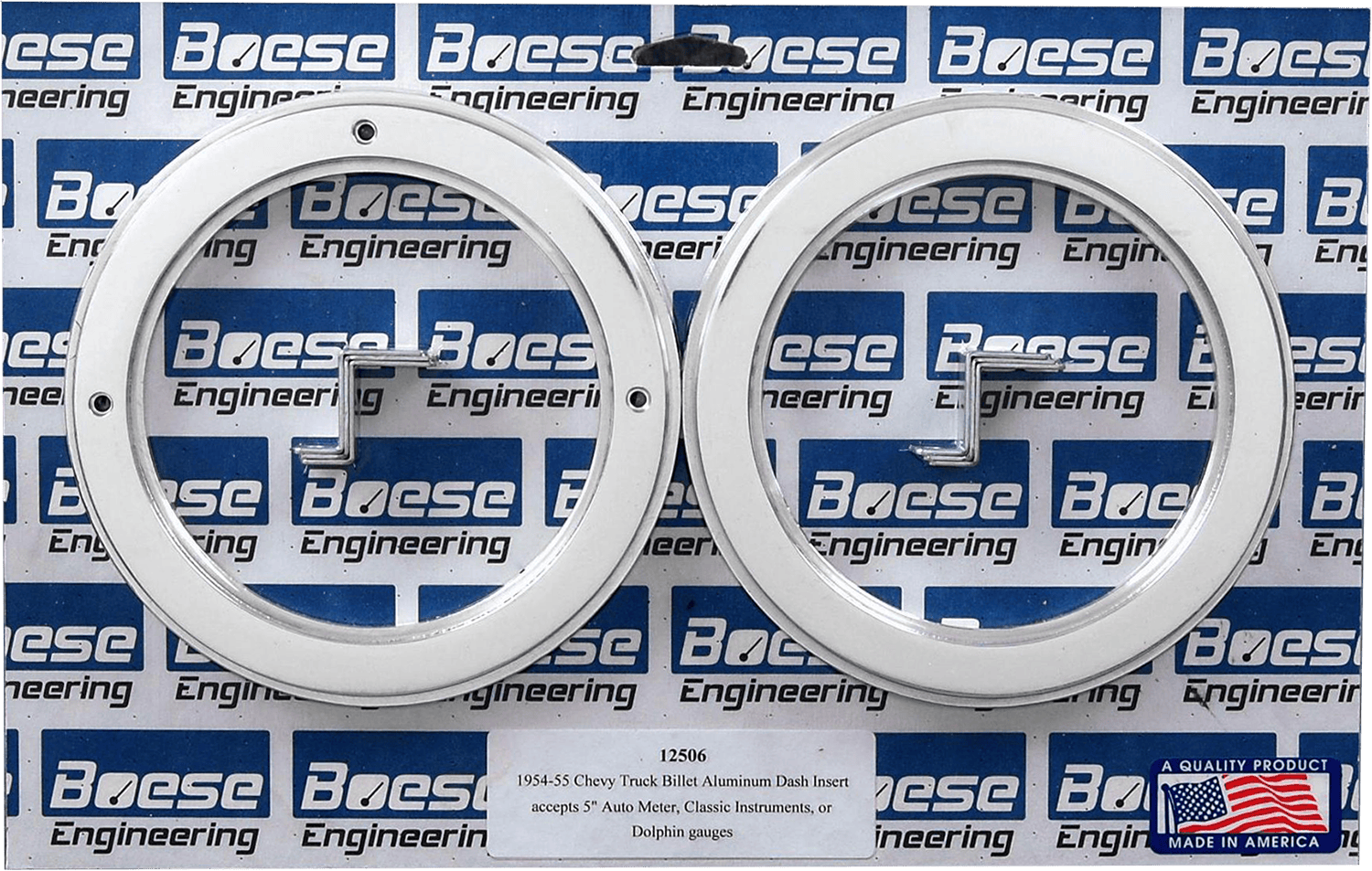 1954-1955 Chevy Truck Billet Aluminum Gauge Panels for 5" Quads (Auto Meter, Classic Instruments or Dolphin)