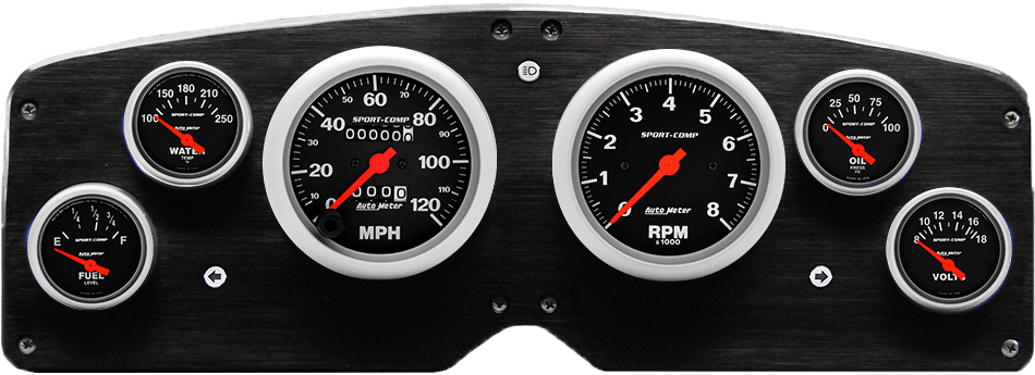 1954-1955 GMC Truck Billet Aluminum Gauge Panel w/ Sport-Comp gauges